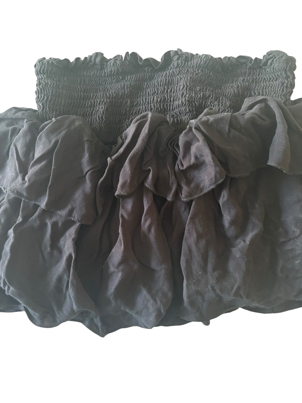 Katie J NYC Girls Black Ruffle Tiered Mini Skirt - Picture 2 of 4